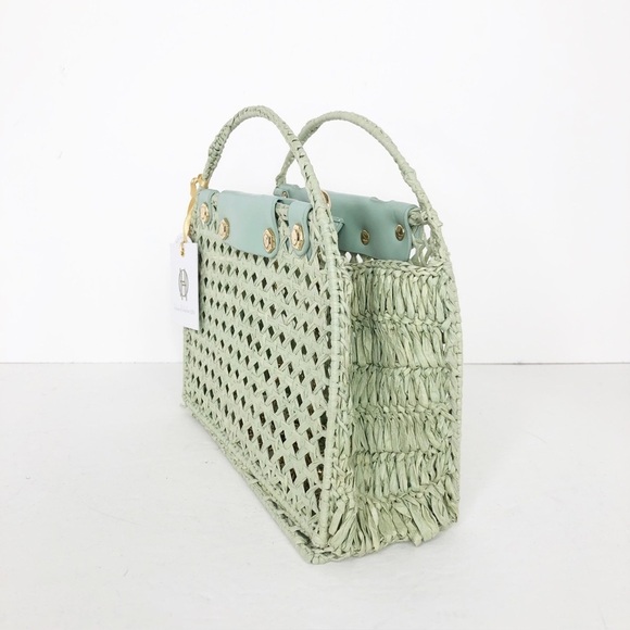 House of Harlow 1960 green hand woven Crossbody handbag - Picture 7 of 9